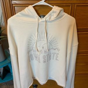 NWT Iowa State Cropped Hooded Sweathsirt